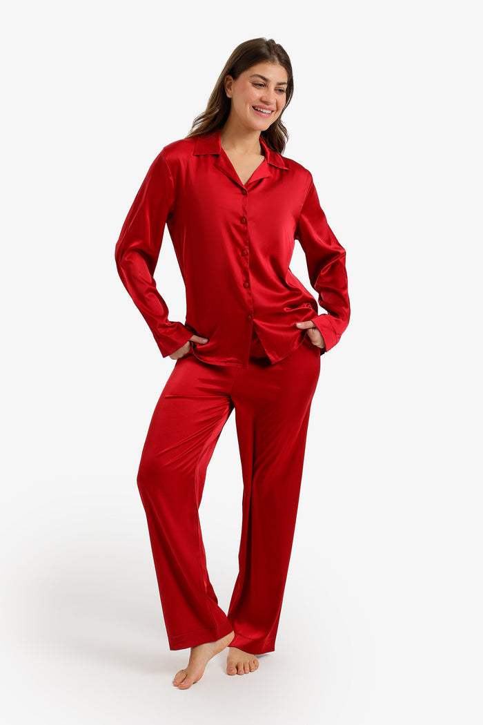 Satin Buttoned Pyjama Set