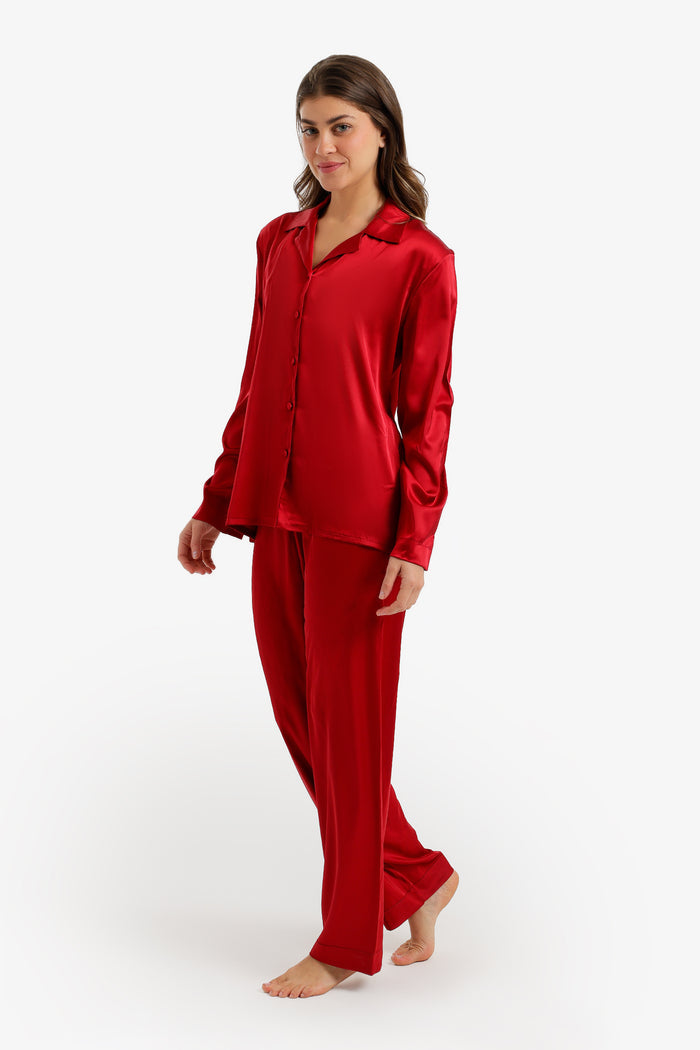 Satin Buttoned Pyjama Set