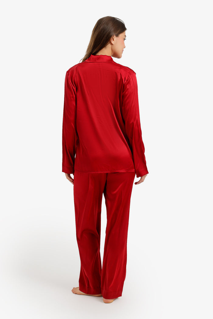 Satin Buttoned Pyjama Set