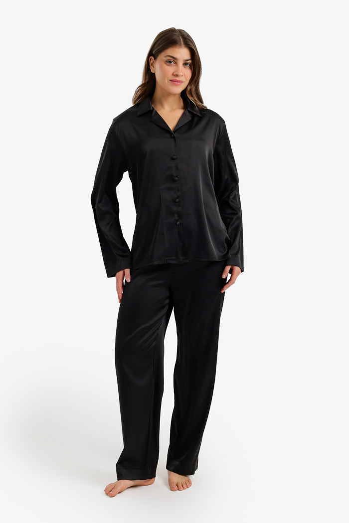 Satin Buttoned Pyjama Set