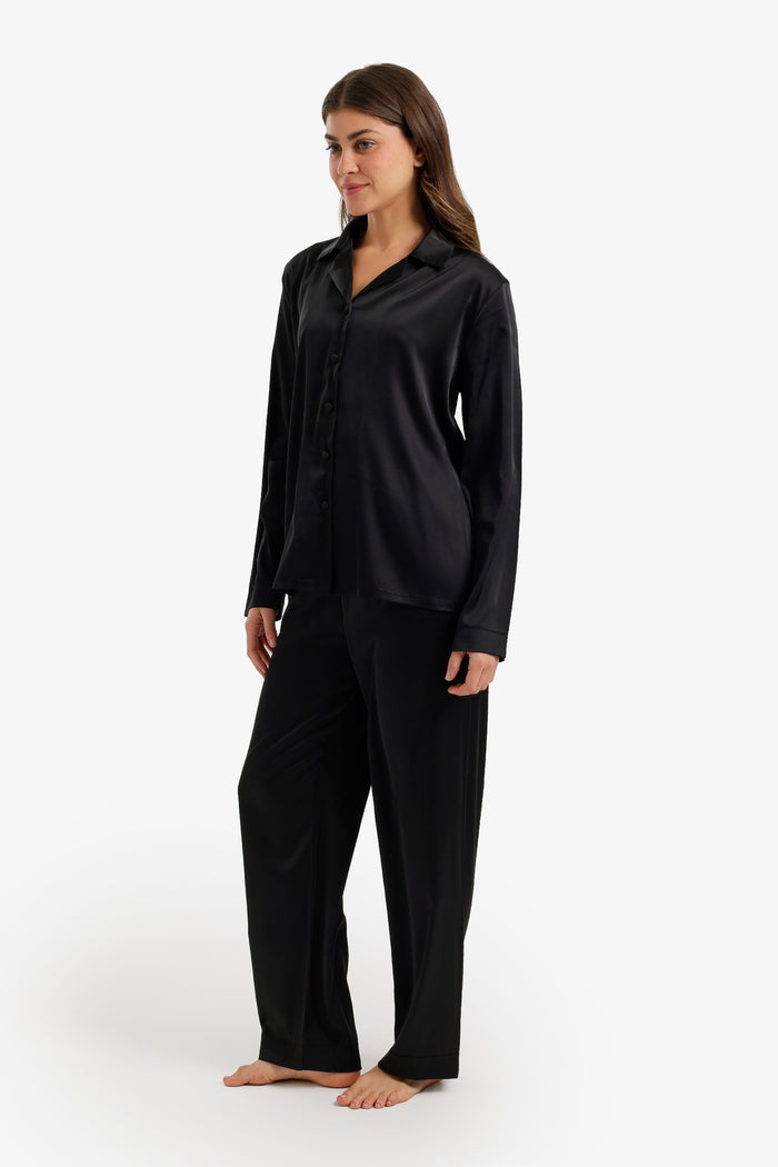 Satin Buttoned Pyjama Set