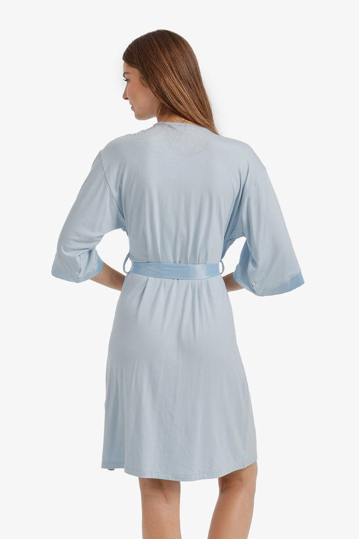 Satin-Trim Robe