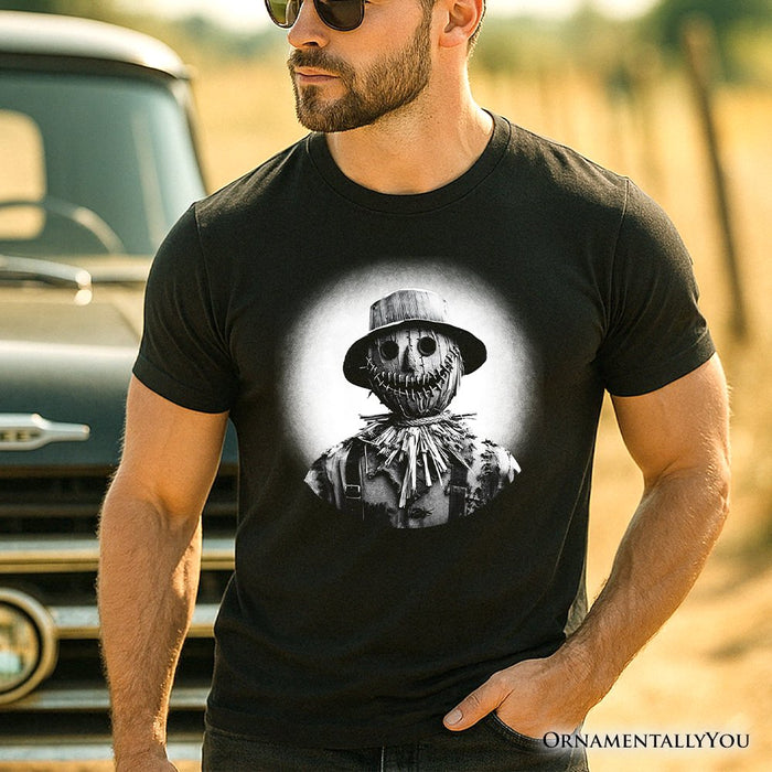 Scarecrow Spooky Portrait T-Shirt, Horror Villain Theme Halloween Tee T-Shirts OrnamentallyYou