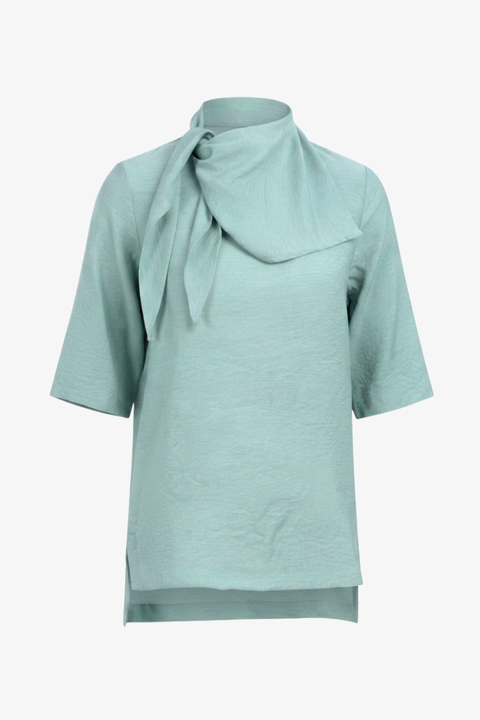 Scarf-Neck Blouse