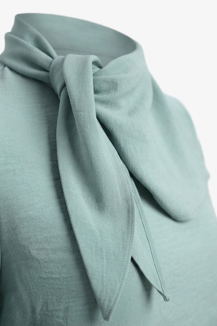 Scarf-Neck Blouse