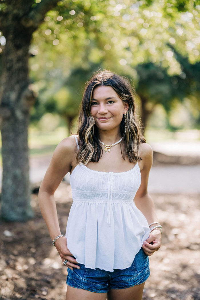 Scarlett Tank - Ivory FREE PEOPLE