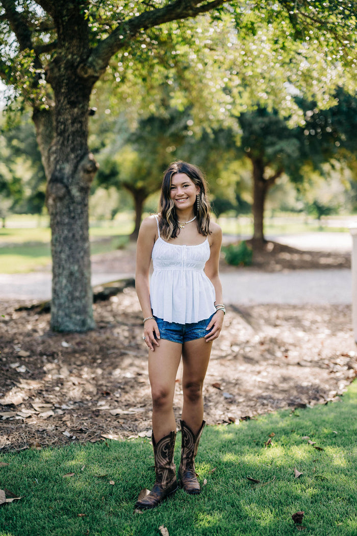 Scarlett Tank - Ivory FREE PEOPLE