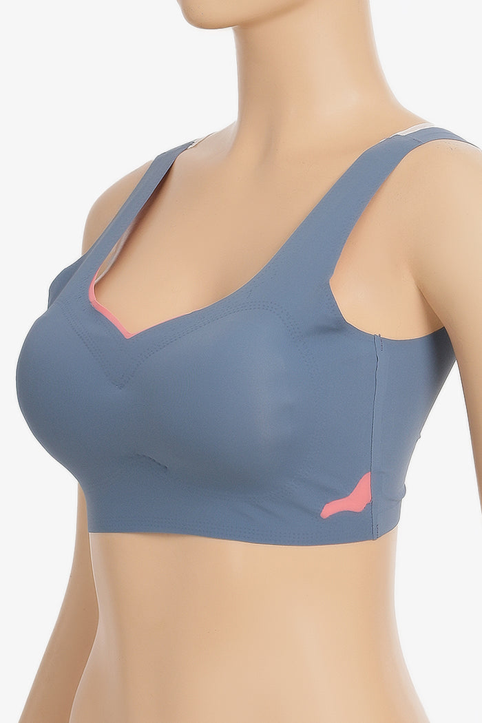 Seamless Lace-Trim Back Bra