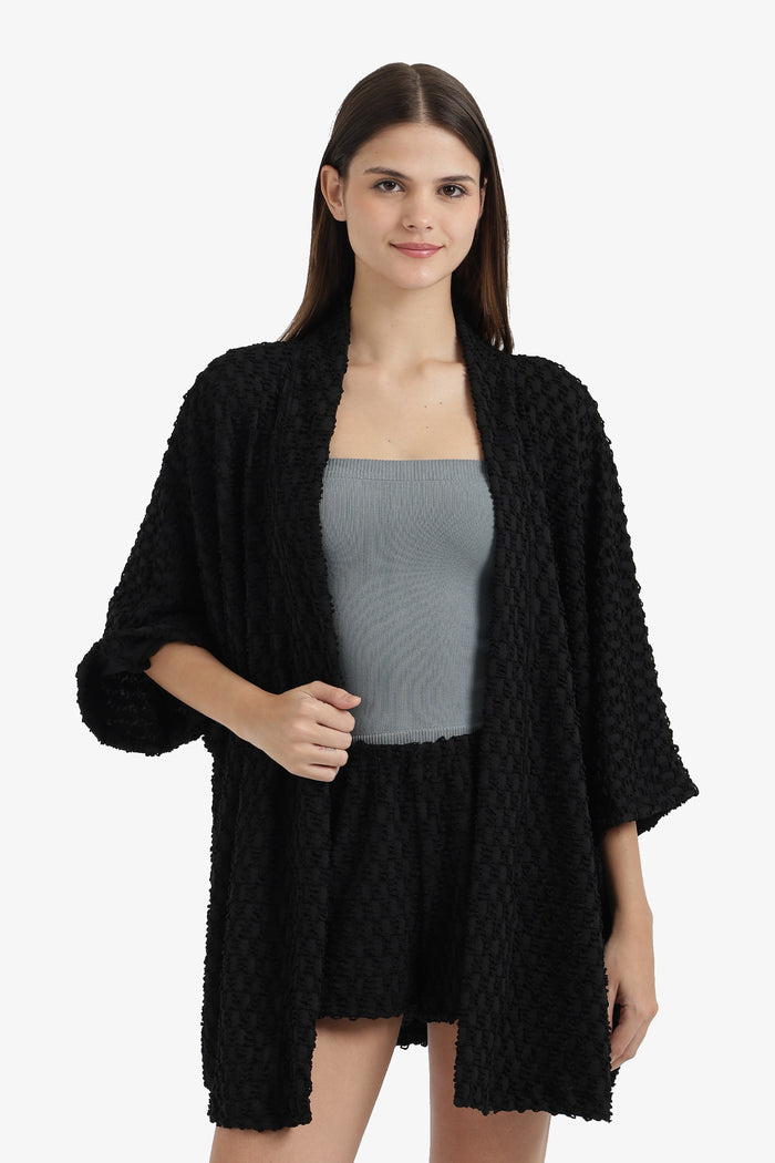 Self Patterned Beach Kimono