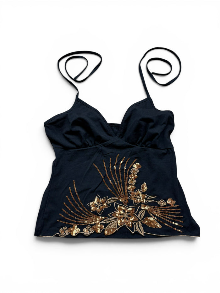 Sequin Floral Cami Top