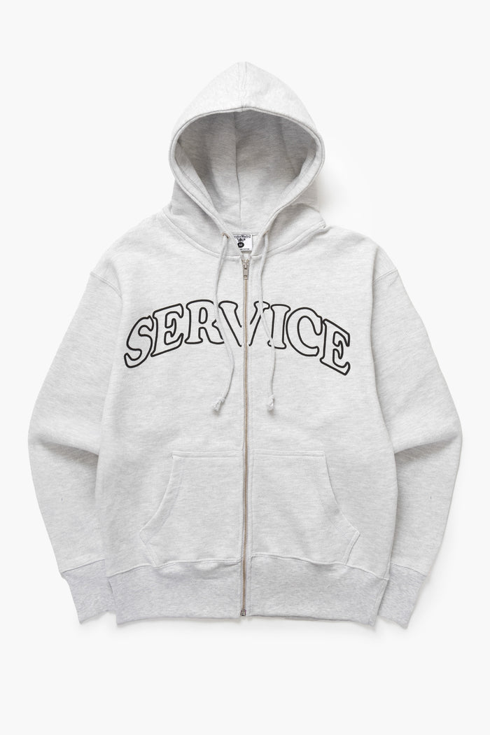 Service Works - Arch Logo Zip Hoodie - Ash