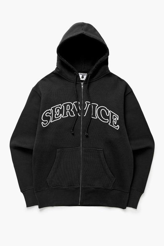 Service Works - Arch Logo Zip Hoodie - Black