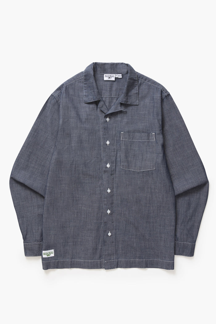 Service Works - Chambray Resort Shirt - Dark Blue