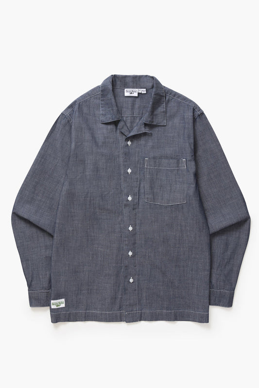 Service Works - Chambray Resort Shirt - Dark Blue