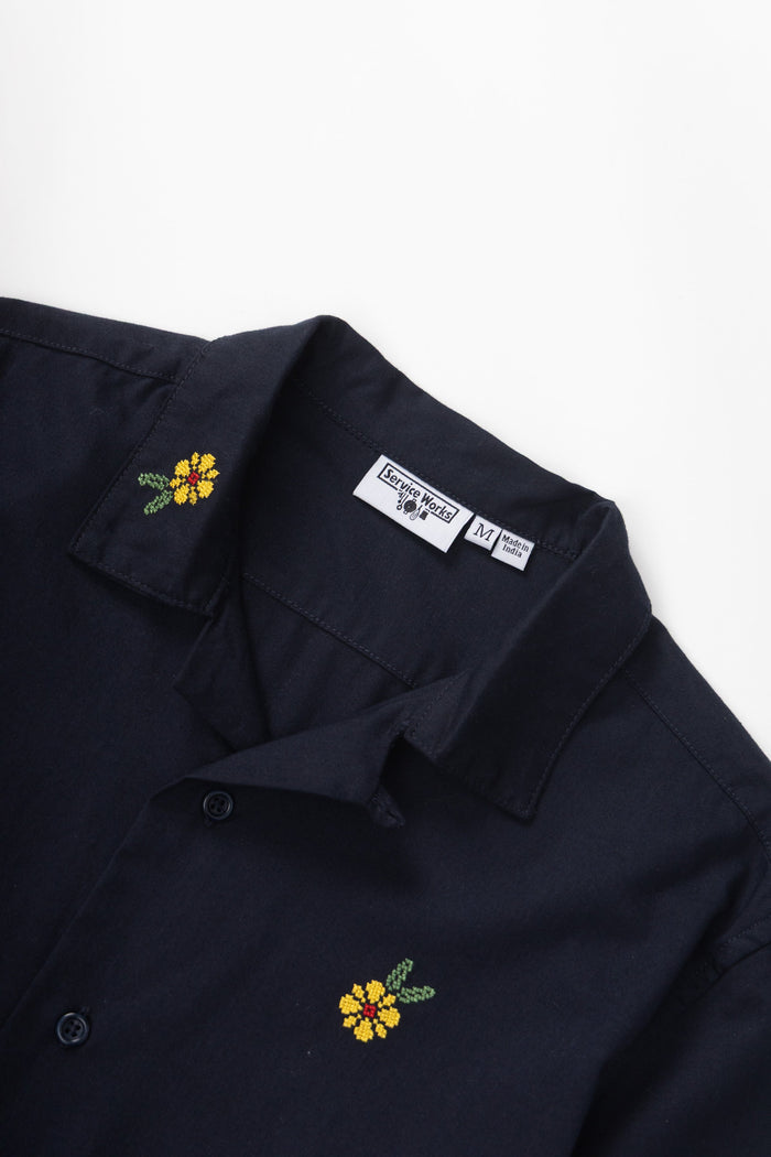 Service Works - Cross Stitch Shirt - Dark Navy