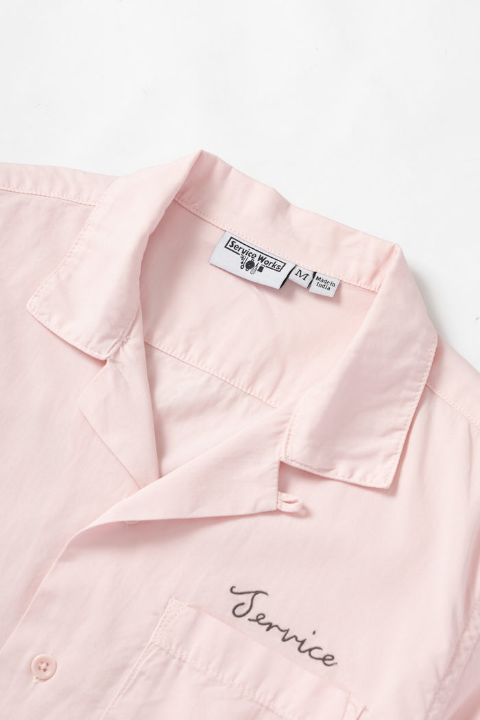 Service Works - Embroidered Resort Shirt - Dusty Pink