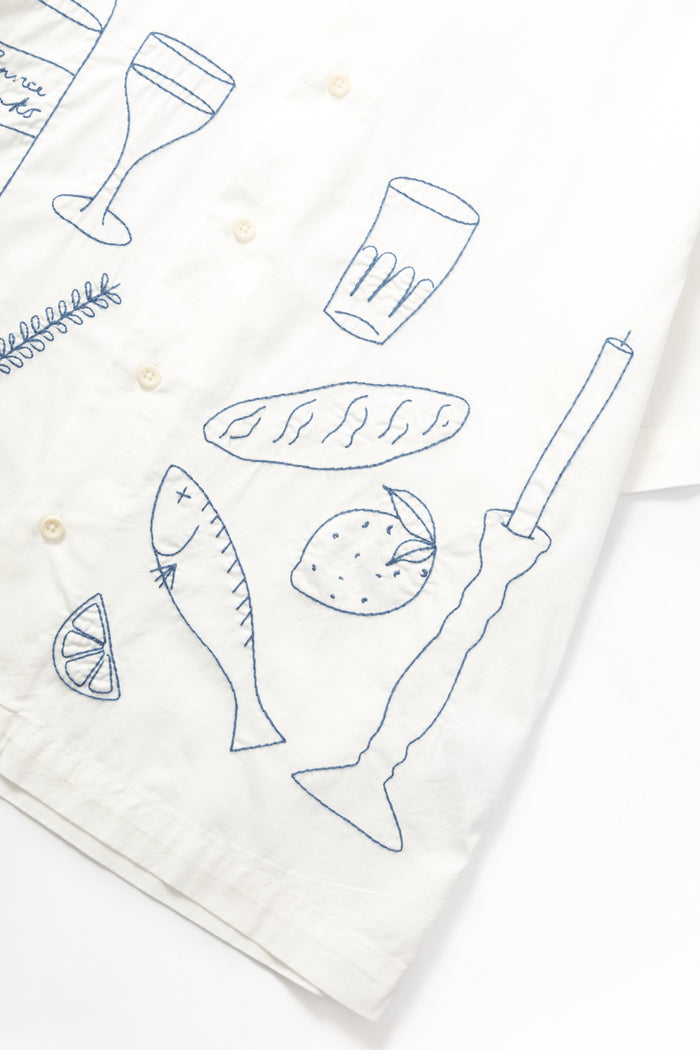 Service Works - Light Twill Picnic Short Sleeve Shirt - Off White