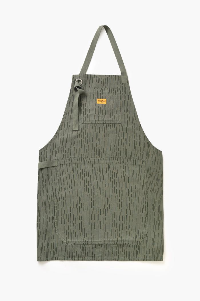 Service Works - Patterned Apron - Raindrop Green