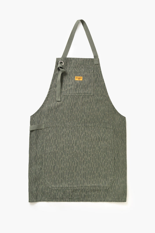 Service Works - Patterned Apron - Raindrop Green