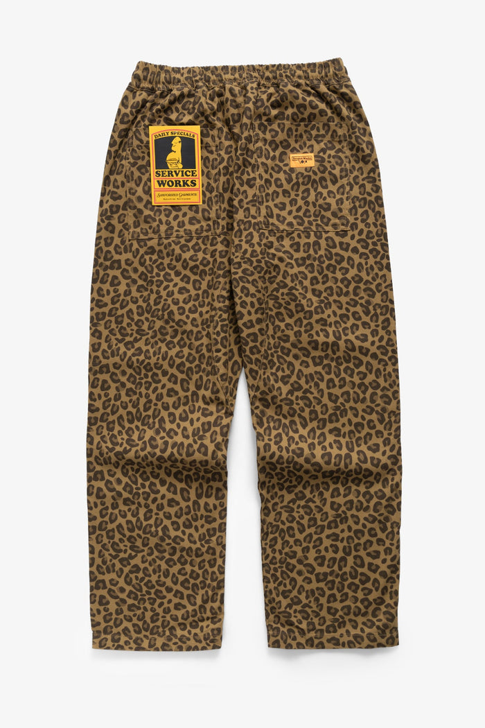 Service Works - Patterned Chef Pants - Brown Leopard