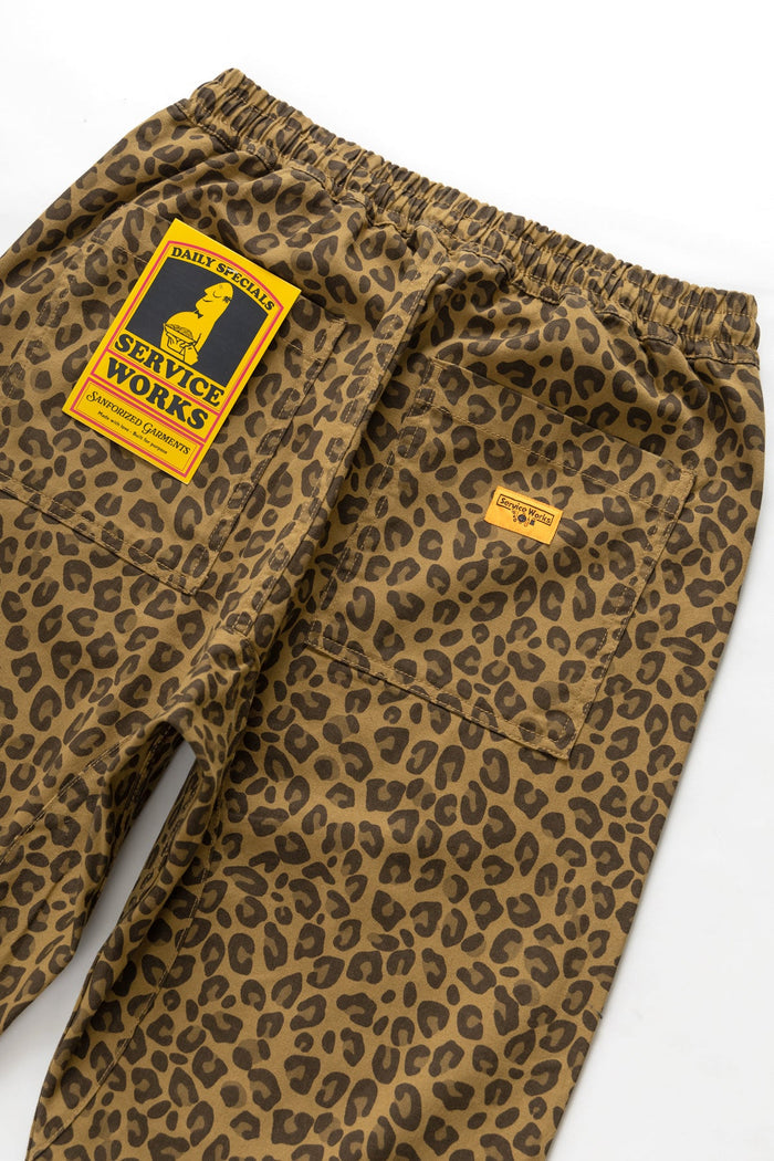 Service Works - Patterned Chef Pants - Brown Leopard