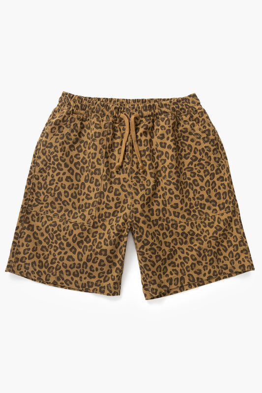Service Works - Patterned Chef Shorts - Brown Leopard