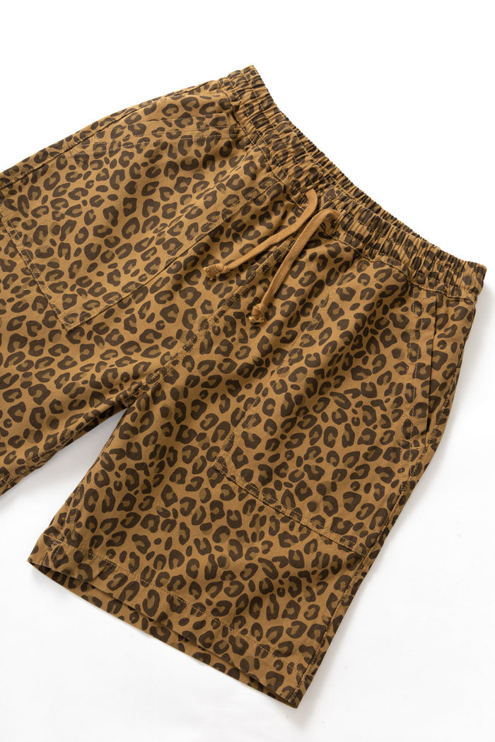 Service Works - Patterned Chef Shorts - Brown Leopard