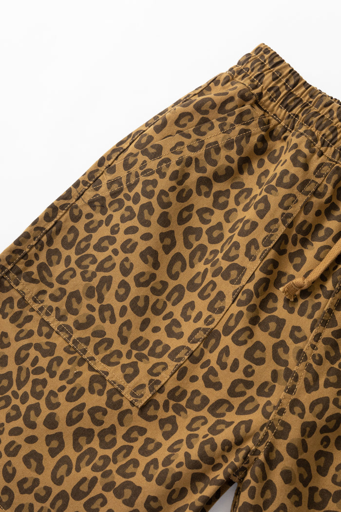 Service Works - Patterned Chef Shorts - Brown Leopard