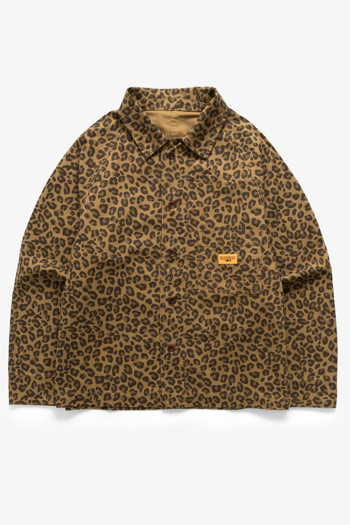 Service Works - Patterned Front Of House Jacket - Brown Leopard