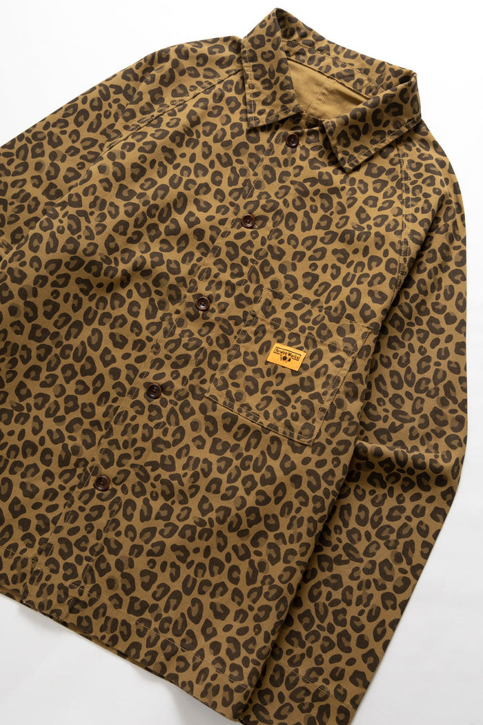 Service Works - Patterned Front Of House Jacket - Brown Leopard