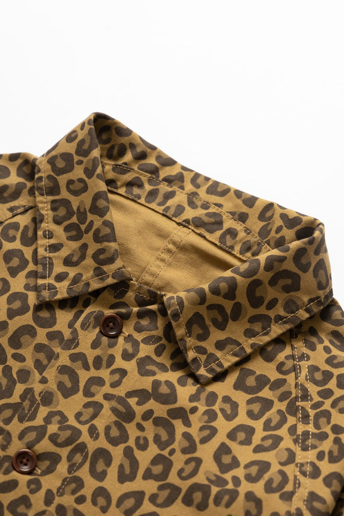 Service Works - Patterned Front Of House Jacket - Brown Leopard