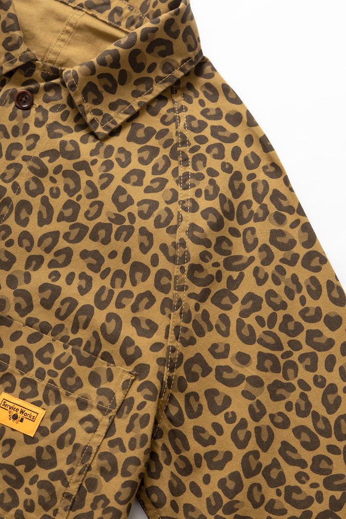 Service Works - Patterned Front Of House Jacket - Brown Leopard