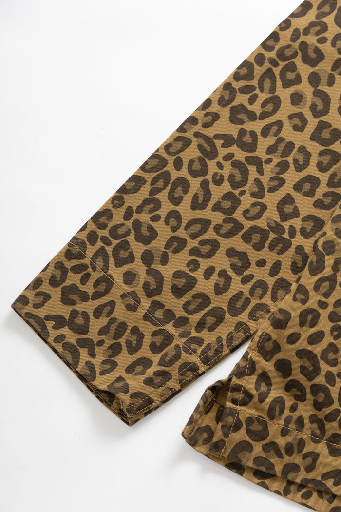 Service Works - Patterned Front Of House Jacket - Brown Leopard