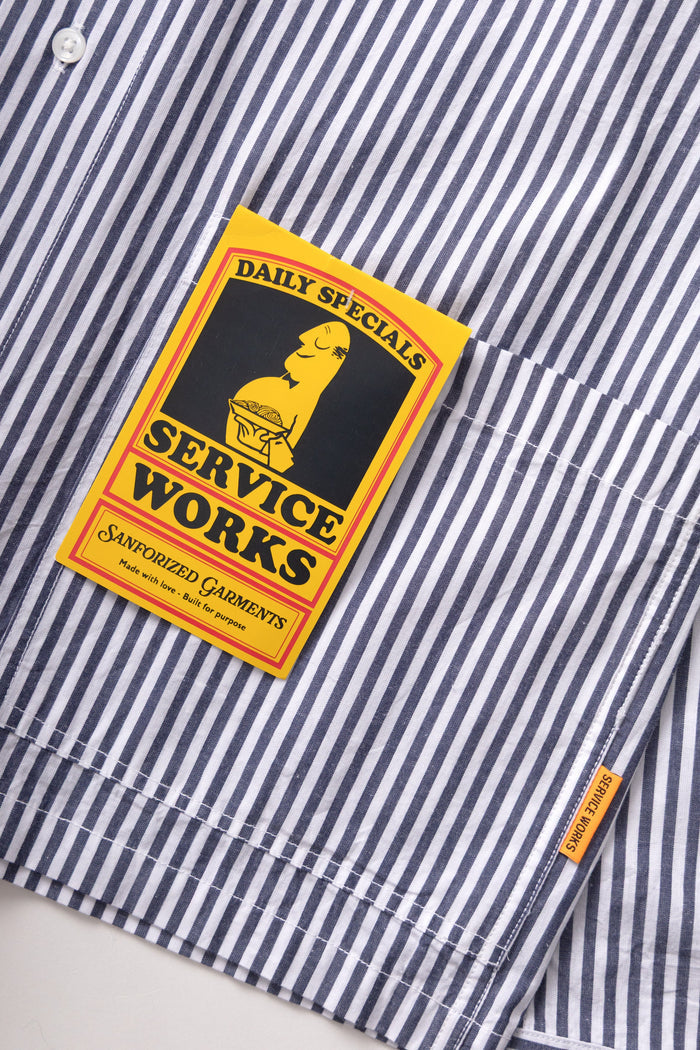 Service Works - Poplin Stripe Waiter Shirt - Royal