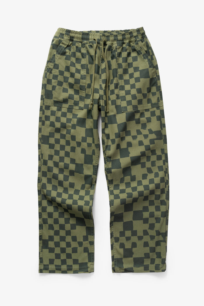 Service Works - Printed Chef Pants - Olive Checker