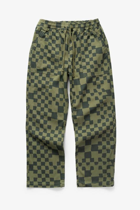 Service Works - Printed Chef Pants - Olive Checker