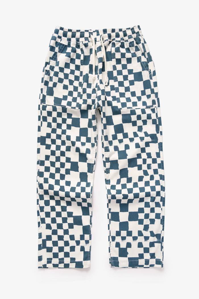 Service Works - Printed Chef Pants - Teal Checker