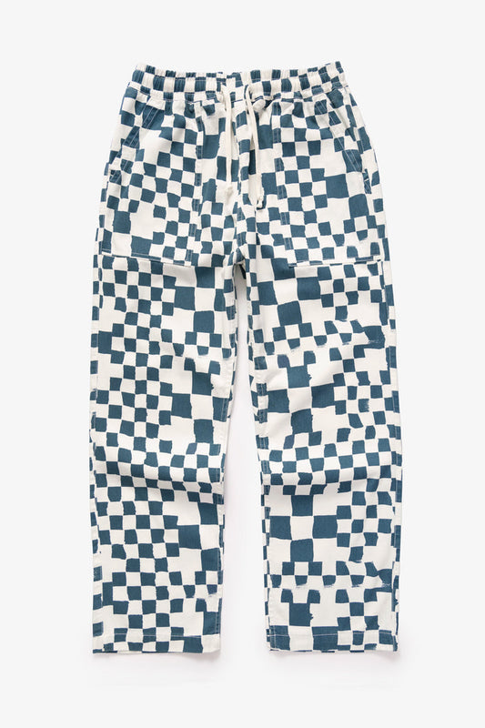 Service Works - Printed Chef Pants - Teal Checker