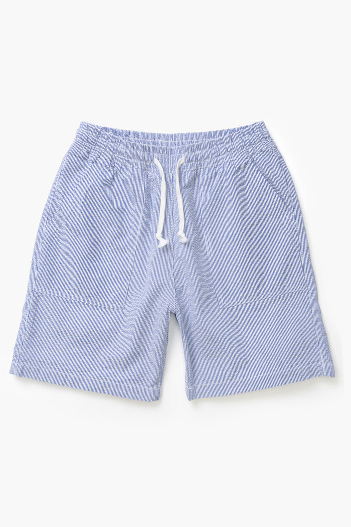 Service Works - Seersucker Chef Shorts - Navy Stripe
