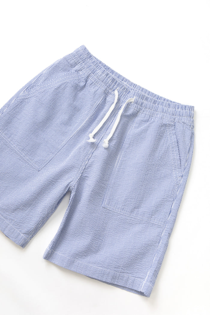 Service Works - Seersucker Chef Shorts - Navy Stripe