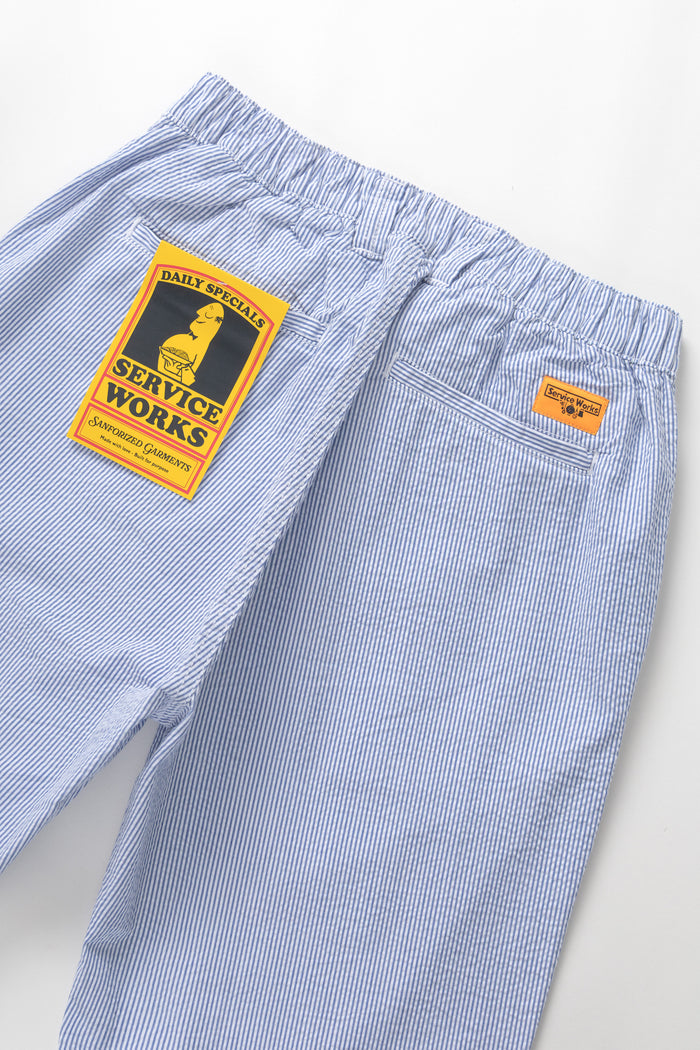 Service Works - Seersucker Waiters Pant - Navy Stripe