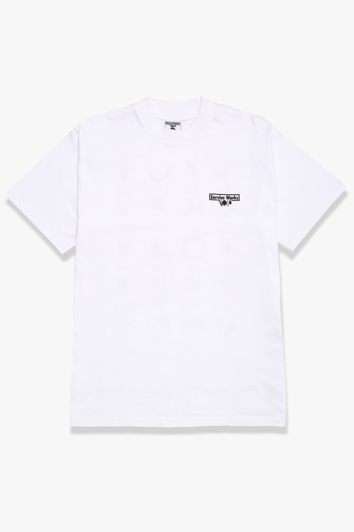 Service Works - Wine Spill Tee - White