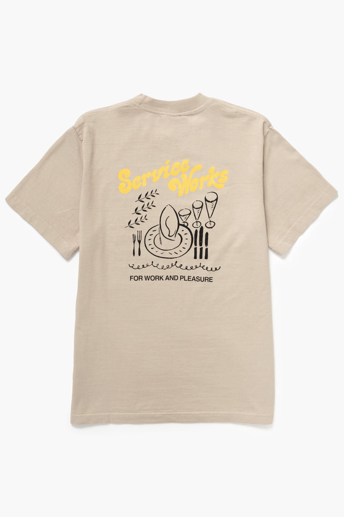 Service Works - Work + Pleasure Tee - Stone