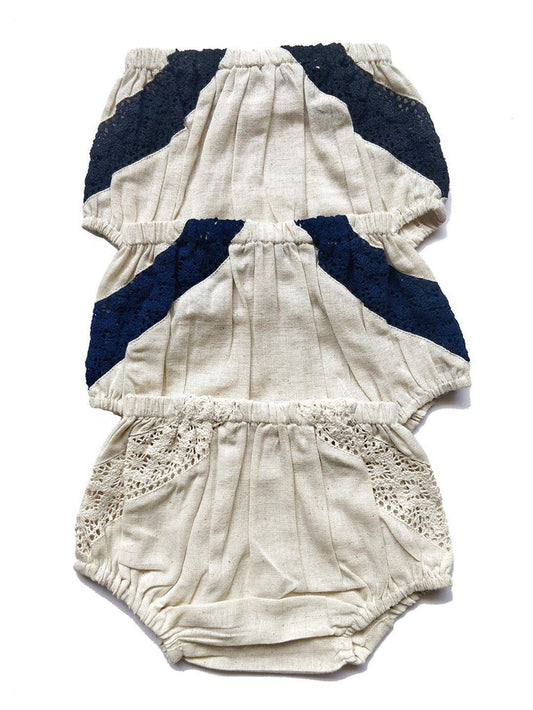 Set of 3 - Lace Diaper Covers in Ivory, Navy & Black diaper covers Yo Baby Wholesale