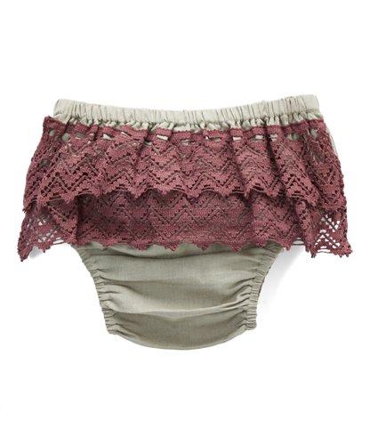 Set of 4 - Diaper Covers with Contrasting Double Lace Detail diaper covers Yo Baby Wholesale