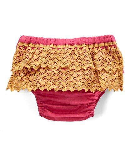Set of 4 - Diaper Covers with Contrasting Double Lace Detail diaper covers Yo Baby Wholesale