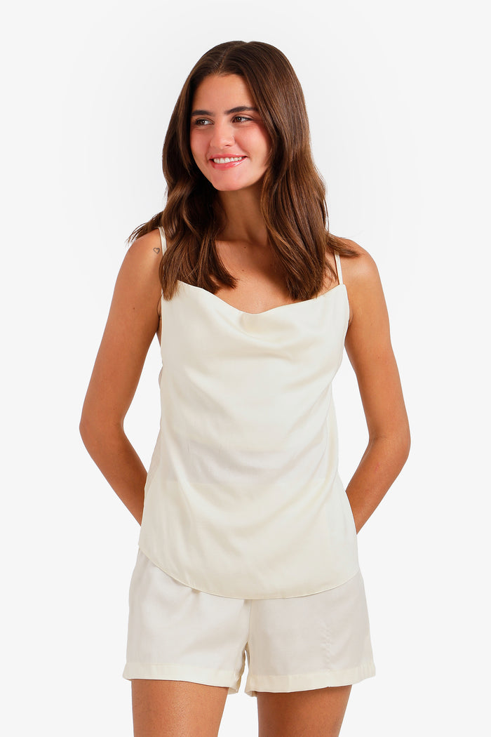 Sheer-Back Pyjama Set