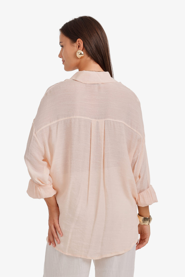 Sheer High-Low Shirt