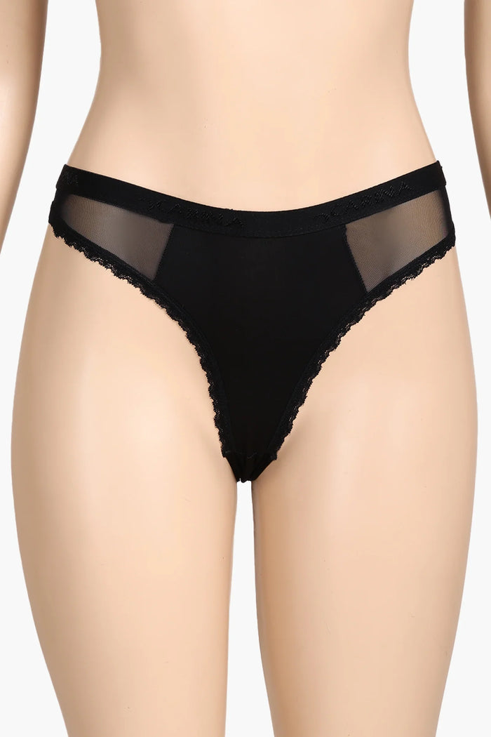 Sheer Mesh Detail Panty