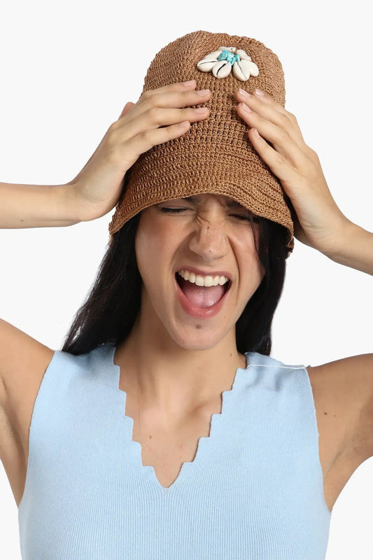 Shell Straw Beach Hat